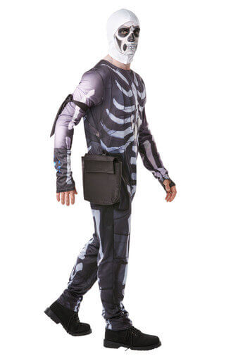 Alternative view of Skeleton Halloween costume- Fortnite- Skull Trooper Jumpsuit - Adults