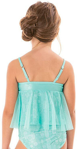 Alternative view of Princess Deluxe Swimsuit For Girls - 2-Piece Blue
