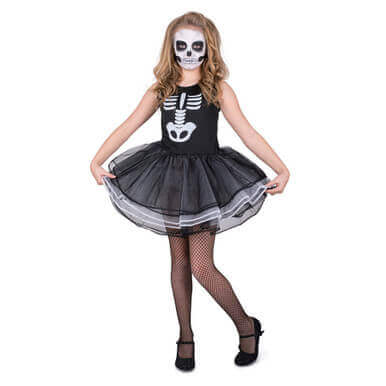 Skeleton Bones Tutu Girl Halloween Costume