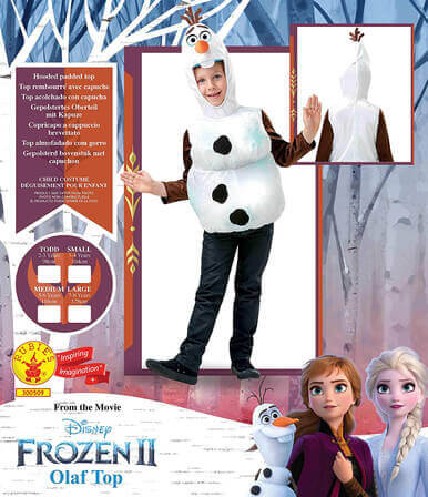 Olaf Top Frozen 2, Olaf Snowman Tabard, Childs Costume Top - Image 2