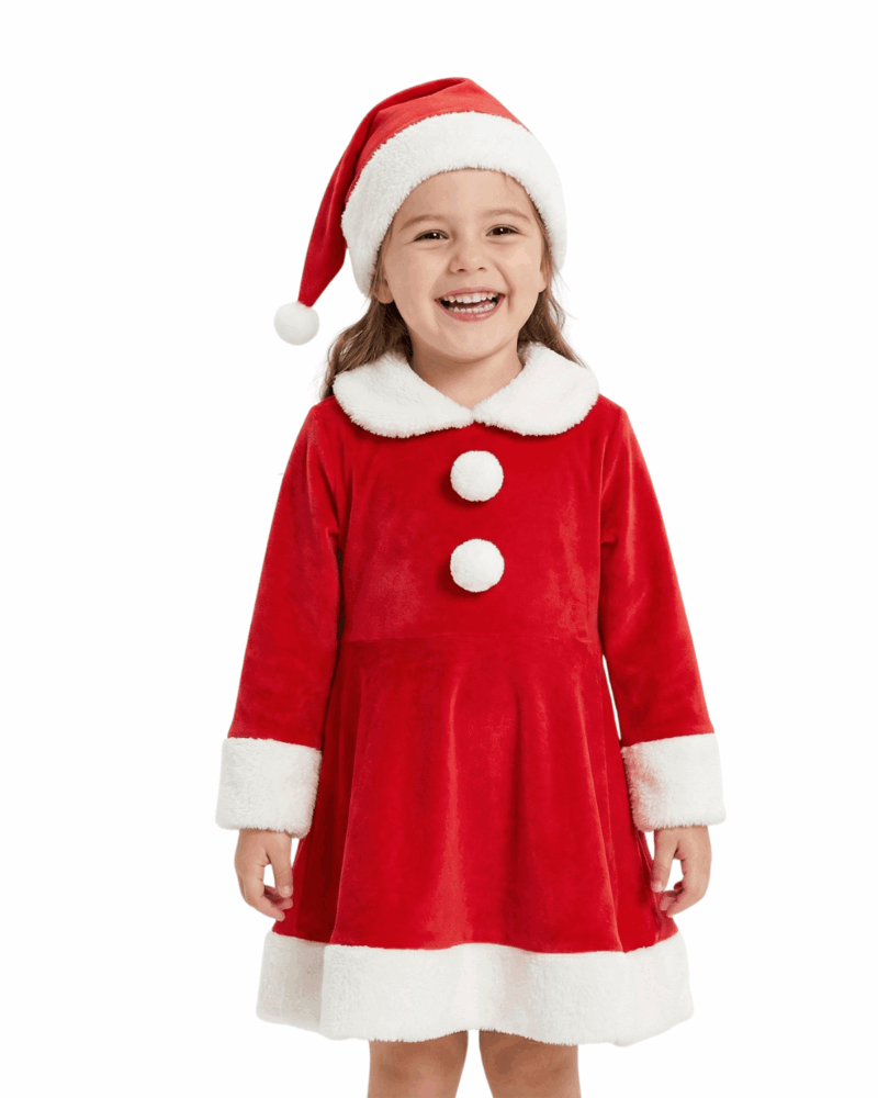 Santa velvet Dress Costume-Girl Mrs. Claus