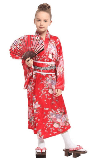 Elegant Girl Kimono Costume