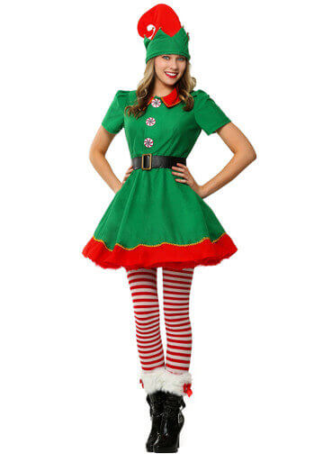 Women'S Holiday Elf Costume